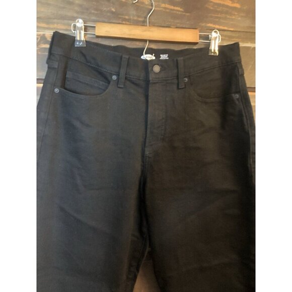 Old Navy The Sky-Hi Straight Extra High Rise Jean Women's Size 12 Black 5-Pocket - Picture 2 of 7